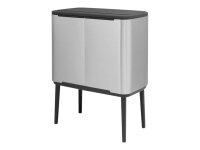 brabantia Bo Touch Bin Mülltrenner 3x 11,0 l silber, schwarz  ( 31 60 81 )