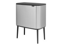 brabantia Bo Touch Bin Mülltrenner 3x 11,0 l silber, schwarz  ( 31 60 81 )