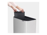 brabantia Bo Touch Bin Mülltrenner 3x 11,0 l silber, schwarz  ( 31 60 81 )