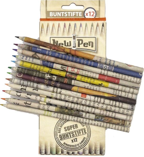 NewPen Buntstifte farbsortiert, 12 St.