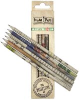 NewPen Bleistift-Set HB Zeitungsoptik, 6 St.