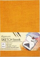 Ilijanum Skizzenbuch DIN A5 blanko, mandarine Hardcover...