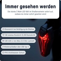 ANSMANN Rear break LED Fahrradbeleuchtung schwarz, 1 St.