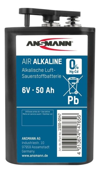 ANSMANN Batterien 4R25 Zink-Luft Alkaline 6V-Blockbatterie 6,0 V, 1 St.