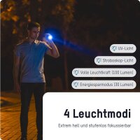 ANSMANN Action 400 UV LED Taschenlampe schwarz 5,0 cm, 4.200 Lux, 90 Lumen, 3 W, 1 St.