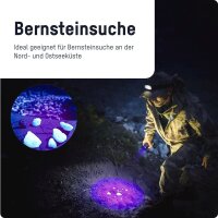 ANSMANN Action 400 UV LED Taschenlampe schwarz 5,0 cm, 4.200 Lux, 90 Lumen, 3 W, 1 St.