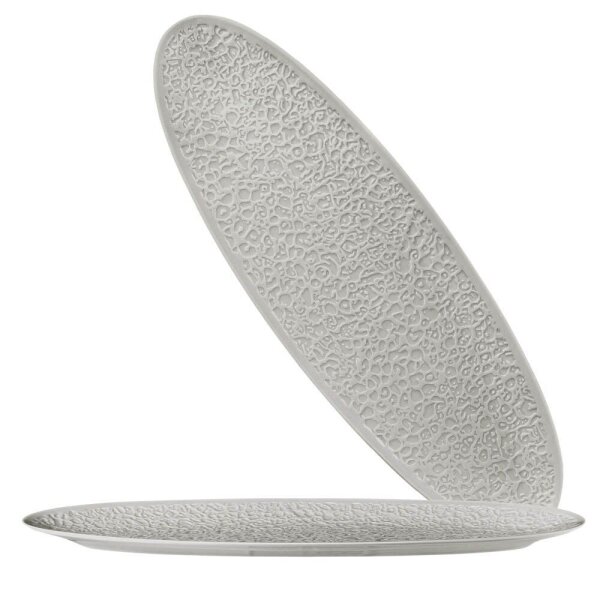 Seltmann Weiden Teller Nori Coup grau, silber 44,3 x 14,4 cm, 2 St.  ( 001.773866 )