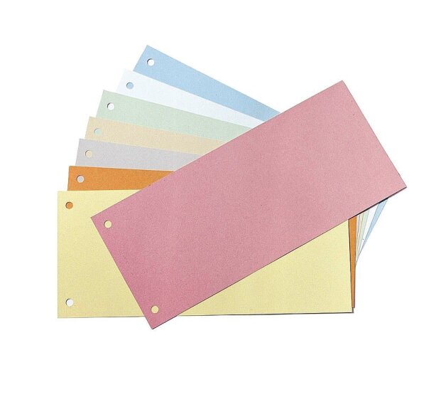 Wekre Trennstreifen farbsortiert, 190 g/qm Karton 24,0 x 10,5 cm, 100 Blatt