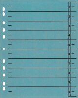 Wekre Trennblätter DIN A4 0-9 blau, 230 g/m²,...