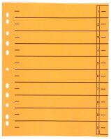 Wekre Trennblätter DIN A4 0-9 orange, 230 g/m²,...