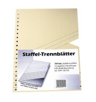 Wekre Trennblätter Staffel DIN A4 blanko chamois,...