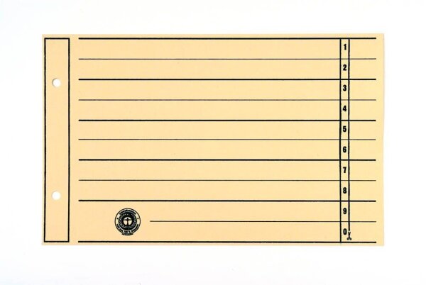 Wekre Trennblätter DIN A5 quer 1-0 chamois, 230 g/m², 100 Blatt