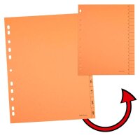 Trennblätter DIN A4 0-9 farbsortiert, 250 g/qm, 100 Blatt