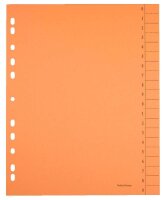 Trennblätter DIN A4 0-9 farbsortiert, 250 g/qm, 100 Blatt