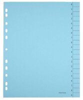 Trennblätter DIN A4 0-9 farbsortiert, 250 g/qm, 100 Blatt