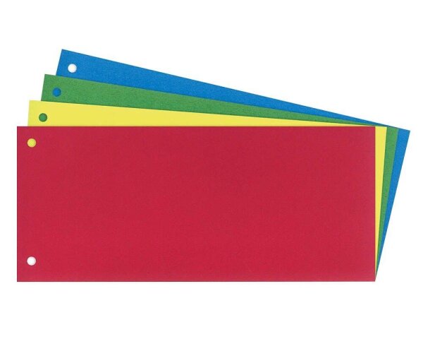 Wekre Trennstreifen farbsortiert, 180 g/m² Karton 24,0 x 10,5 cm, 25 Blatt