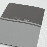 SIGEL Notizhefte Linescape ca. DIN A5 liniert, dunkelgrau, hellgrau Softcover 68 Seiten, 2 St.