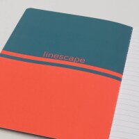 SIGEL Notizhefte Linescape ca. DIN A5 liniert, mittelblau, neon-orange Softcover 68 Seiten, 2 St.