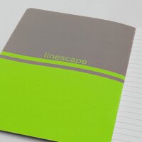 SIGEL Notizhefte Linescape ca. DIN A5 liniert, hellgrau, neon-grün Softcover 68 Seiten, 2 St.