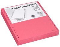 Trennblätter DIN A4 0-9 dunkelrot, 250 g/qm, 100 Blatt