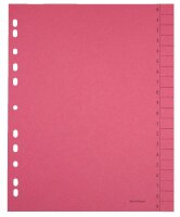 Trennblätter DIN A4 0-9 dunkelrot, 250 g/qm, 100 Blatt