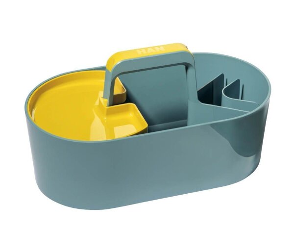 HAN Schreibtisch-Organizer Toolbox Loft blau Kunststoff 4 Fächer 34,0 x 18,7 x 18,8 cm