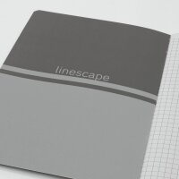 SIGEL Notizhefte Linescape ca. DIN A5 kariert, dunkelgrau, hellgrau Softcover 68 Seiten, 2 St.