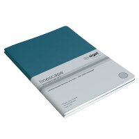 SIGEL Notizhefte Linescape ca. DIN A5 kariert, mittelblau, neon-grün Softcover 68 Seiten, 2 St.