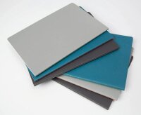 SIGEL Notizhefte Linescape ca. DIN A5 kariert, mittelblau, neon-grün Softcover 68 Seiten, 2 St.