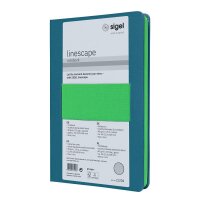 SIGEL Notizbuch Linescape ca. DIN A5 kariert, mittelblau,...