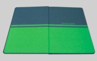 SIGEL Notizbuch Linescape ca. DIN A5 kariert, mittelblau, neon-grün Hardcover 176 Seiten, 1 St.