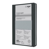 SIGEL Notizbuch Linescape ca. DIN A5 kariert, dunkelgrau,...