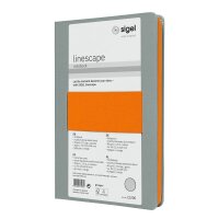 SIGEL Notizbuch Linescape ca. DIN A5 kariert, hellgrau,...
