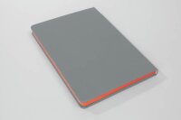 SIGEL Notizbuch Linescape ca. DIN A5 kariert, hellgrau, neon-orange Hardcover 176 Seiten, 1 St.