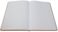 SIGEL Notizbuch Linescape ca. DIN A5 kariert, hellgrau, neon-orange Hardcover 176 Seiten, 1 St.