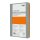SIGEL Notizbuch Linescape ca. DIN A5 kariert, hellgrau, neon-orange Hardcover 176 Seiten, 1 St.