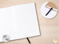 SIGEL Notizbuch  Jolie® Pure Ginkgo ca. DIN A5 liniert, gelb, grün, braun Hardcover 192 Seiten, 1 St.