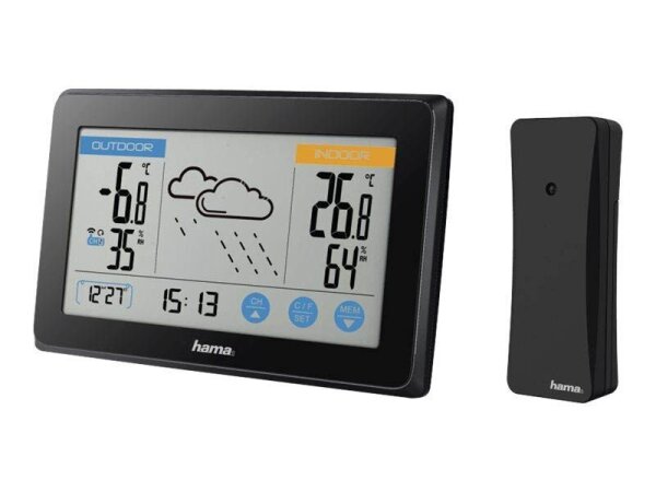 hama 186314 Wetterstation schwarz, 1 St.
