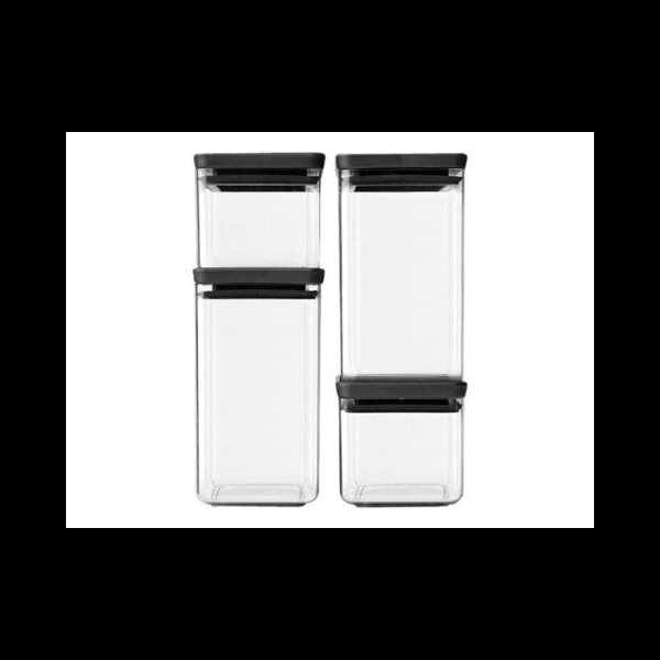 brabantia Vorratsdosen-Set transparent 2x 0,7/2x 1,6 l, 1 Set