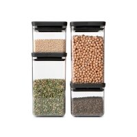 brabantia Vorratsdosen-Set transparent 2x 0,7/2x 1,6 l, 1 Set