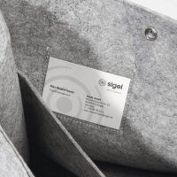 SIGEL Laptoptasche Desking Bag Basic M Recycling-PET hellgrau BA430 bis 39,1 cm (15,4 Zoll)