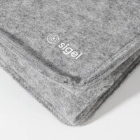 SIGEL Laptoptasche Desking Bag Basic M Recycling-PET hellgrau BA430 bis 39,1 cm (15,4 Zoll)