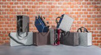SIGEL Laptoptasche Hot Desking Bag Bicolor Recycling-PET dunkelblau, beige BA420 bis 39,1 cm (15,4 Zoll)