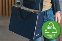 SIGEL Laptoptasche Hot Desking Bag Bicolor Recycling-PET dunkelblau, beige BA420 bis 39,1 cm (15,4 Zoll)