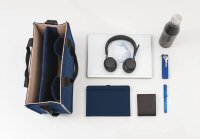 SIGEL Laptoptasche Hot Desking Bag Bicolor Recycling-PET dunkelblau, beige BA420 bis 39,1 cm (15,4 Zoll)