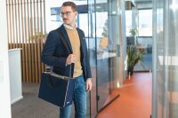 SIGEL Laptoptasche Hot Desking Bag Bicolor Recycling-PET dunkelblau, beige BA420 bis 39,1 cm (15,4 Zoll)