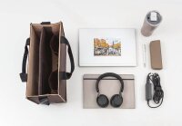 SIGEL Laptoptasche Hot Desking Bag Bicolor Recycling-PET braun, beige BA422 bis 39,1 cm (15,4 Zoll)