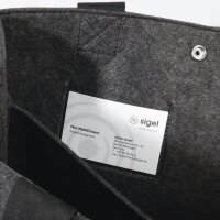 SIGEL Laptoptasche Desking Bag Basic M Recycling-PET dunkelgrau BA432 bis 39,1 cm (15,4 Zoll)