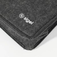 SIGEL Laptoptasche Desking Bag Basic M Recycling-PET dunkelgrau BA432 bis 39,1 cm (15,4 Zoll)