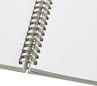 SIGEL Notizbuch mit Spirale Jolie® ca. DIN A5 punktkariert, lindgrün, hellgrau, rosa, orange Hardcover 240 Seiten, 1 St.